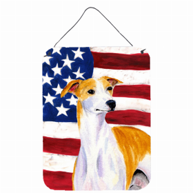 Whippet USA American Flag Wall or Door Hanging Prints