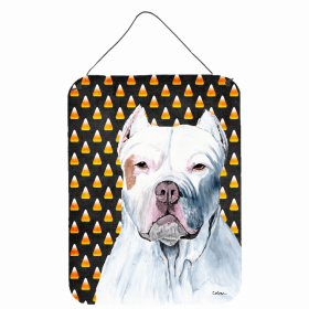 Pit Bull Candy Corn Halloween Wall or Door Hanging Prints