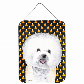 Bichon Frise Candy Corn Halloween Wall or Door Hanging Prints