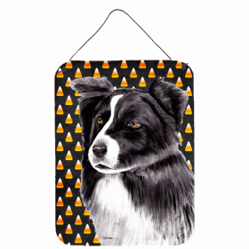 Border Collie Candy Corn Halloween Wall or Door Hanging Prints