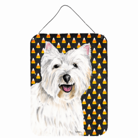 West Highland White Terrier #2 Candy Corn Halloween Wall or Door Hanging Prints