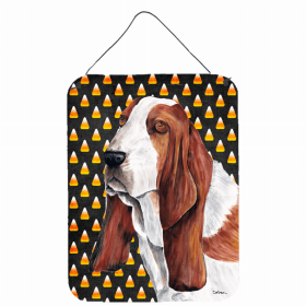 Basset Hound #4 Candy Corn Halloween Wall or Door Hanging Prints
