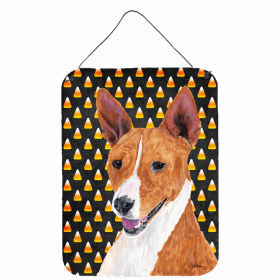Basenji Candy Corn Halloween Wall or Door Hanging Prints