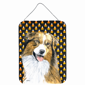 Australian Shepherd #2 Candy Corn Halloween Wall or Door Hanging Prints