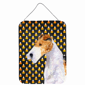 Wire Fox Terrier #2 Candy Corn Halloween Wall or Door Hanging Prints