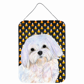 Maltese #2 Candy Corn Halloween Wall or Door Hanging Prints