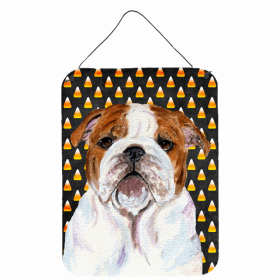 Bulldog #2 Candy Corn Halloween Wall or Door Hanging Prints