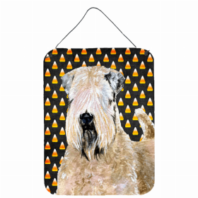 Soft Coated Wheaten Terrier Candy Corn Halloween Wall or Door Hanging Prints