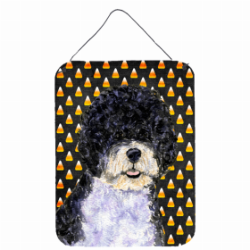 Portuguese Water Dog Candy Corn Halloween Wall or Door Hanging Prints
