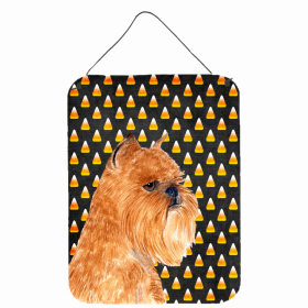 Brussels Griffon #3 Candy Corn Halloween Wall or Door Hanging Prints