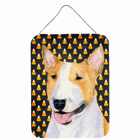 Bull Terrier Candy Corn Halloween Wall or Door Hanging Prints