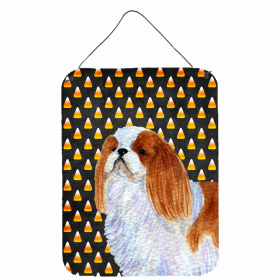 English Toy Spaniel Candy Corn Halloween Wall or Door Hanging Prints