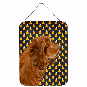 Sussex Spaniel Candy Corn Halloween Wall or Door Hanging Prints