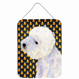 West Highland White Terrier Candy Corn Halloween Wall or Door Hanging Prints