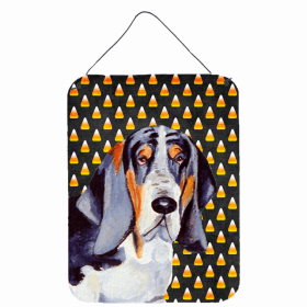 Basset Hound Candy Corn Halloween Wall or Door Hanging Prints