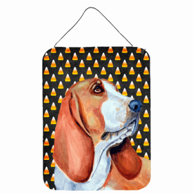 Basset Hound #3 Candy Corn Halloween Wall or Door Hanging Prints