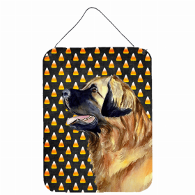 Leonberger Candy Corn Halloween Wall or Door Hanging Prints