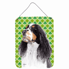Springer Spaniel St. Patrick's Day Shamrock Wall or Door Hanging Prints
