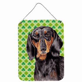 Dachshund #4 St. Patrick's Day Shamrock Wall or Door Hanging Prints