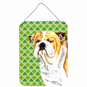 Bulldog St. Patrick's Day Shamrock Wall or Door Hanging Prints