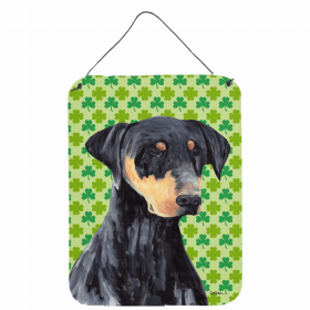 Doberman St. Patrick's Day Shamrock Wall or Door Hanging Prints