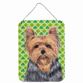 Yorkie #4 St. Patrick's Day Shamrock Wall or Door Hanging Prints
