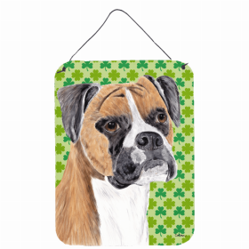 Boxer St. Patrick's Day Shamrock Wall or Door Hanging Prints