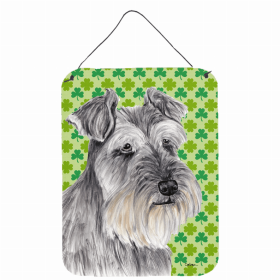 Schnauzer #3 St. Patrick's Day Shamrock Wall or Door Hanging Prints