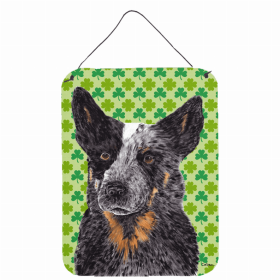 Australian Cattle Dog #2 St. Patrick's Day Shamrock Wall or Door Hanging Prints