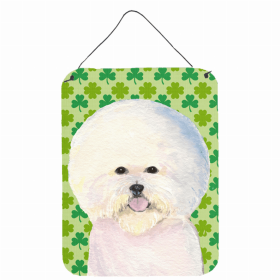 Bichon Frise #2 St. Patrick's Day Shamrock Wall or Door Hanging Prints