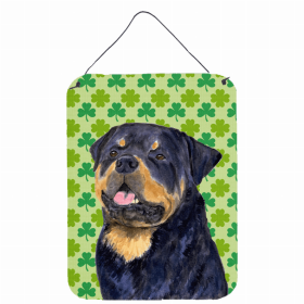 Rottweiler St. Patrick's Day Shamrock Wall or Door Hanging Prints