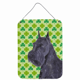 Schnauzer #5 St. Patrick's Day Shamrock Wall or Door Hanging Prints