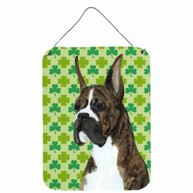 Boxer #2 St. Patrick's Day Shamrock Wall or Door Hanging Prints