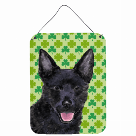 Australian Kelpie St. Patrick's Day Shamrock Wall or Door Hanging Prints