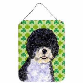Portuguese Water Dog St. Patrick's Day Shamrock Wall or Door Hanging Prints
