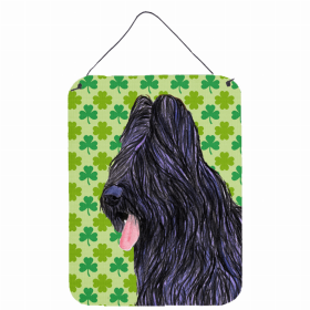 Briard St. Patrick's Day Shamrock Wall or Door Hanging Prints