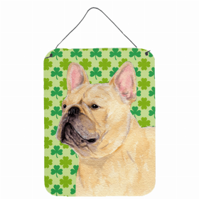 French Bulldog #4 St. Patrick's Day Shamrock Wall or Door Hanging Prints