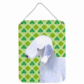 Bedlington Terrier St. Patrick's Day Shamrock Wall or Door Hanging Prints