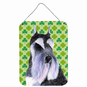 Schnauzer #4 St. Patrick's Day Shamrock Wall or Door Hanging Prints