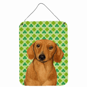 Dachshund St. Patrick's Day Shamrock Wall or Door Hanging Prints
