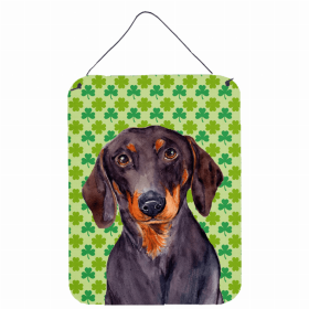 Dachshund #2 St. Patrick's Day Shamrock Wall or Door Hanging Prints
