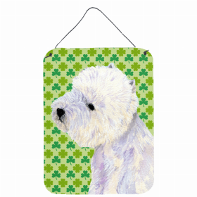 West Highland White Terrier St. Patrick's Day Shamrock Wall or Door Hanging Prints