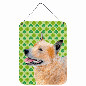 Australian Cattle Dog St. Patrick's Day Shamrock Wall or Door Hanging Prints