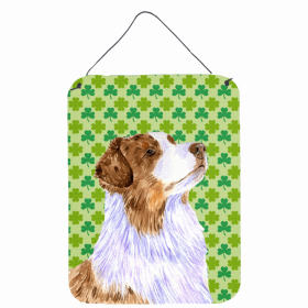 Australian Shepherd St. Patrick's Day Shamrock Wall or Door Hanging Prints