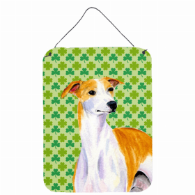 Whippet St. Patrick's Day Shamrock Wall or Door Hanging Prints