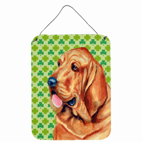 Bloodhound St. Patrick's Day Shamrock Wall or Door Hanging Prints