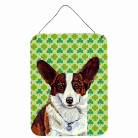 Corgi St. Patrick's Day Shamrock Wall or Door Hanging Prints