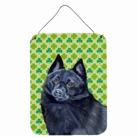 Schipperke St. Patrick's Day Shamrock Wall or Door Hanging Prints