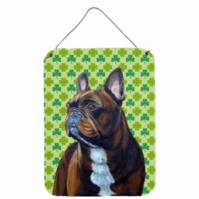 French Bulldog #2 St. Patrick's Day Shamrock Wall or Door Hanging Prints