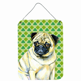 Pug St. Patrick's Day Shamrock Wall or Door Hanging Prints